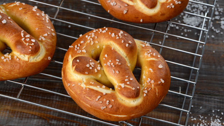Bavarian style soft pretzel
