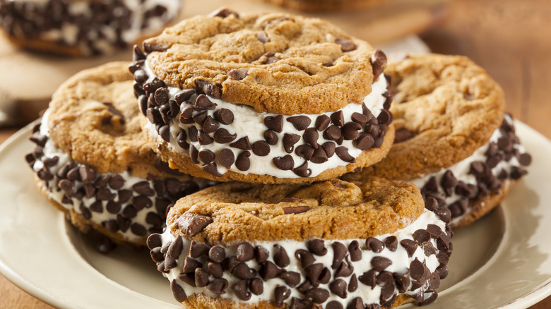 Cookie ice cream sandwiches