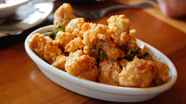 Deep fried alligator meat
