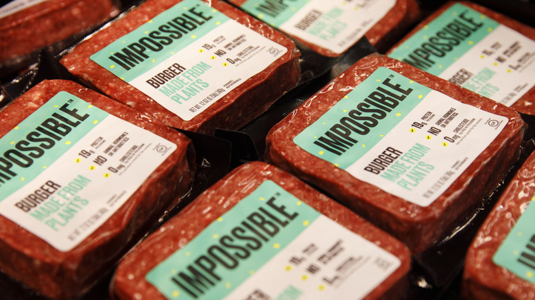 Packages of Impossible Beef