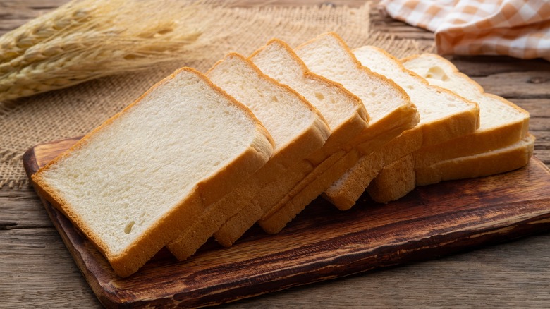 Slices of white bread