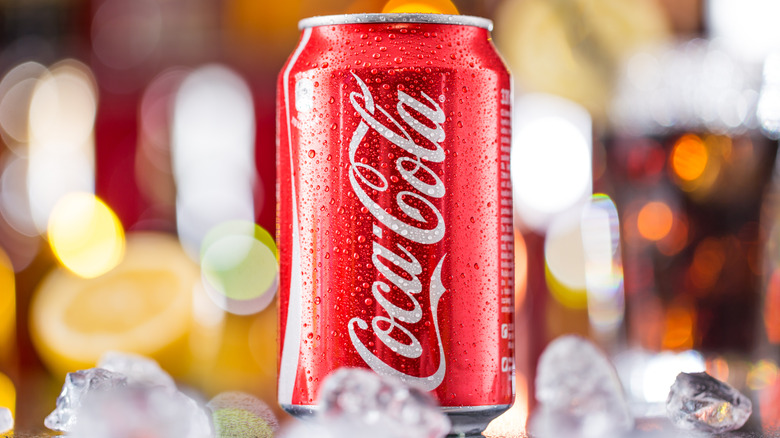A Coca-Cola soda can