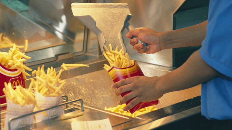 serving McDonald's French fries