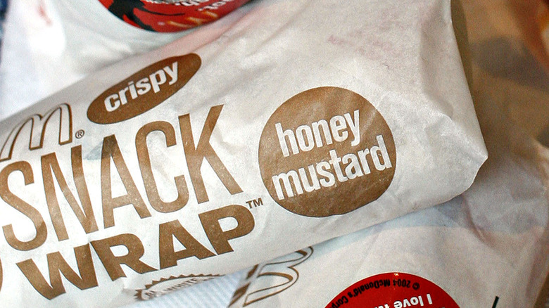 A honey mustard Snack Wrap
