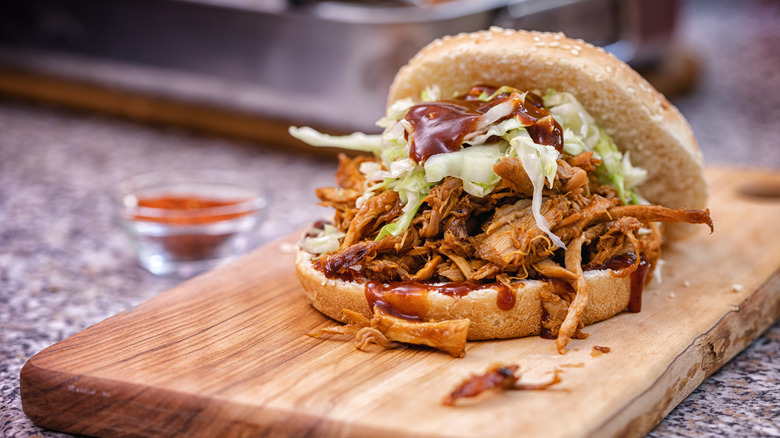a pulled pork sandwich