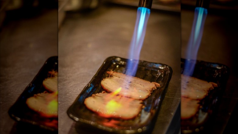 Tongara Ramen blow-torched chashu