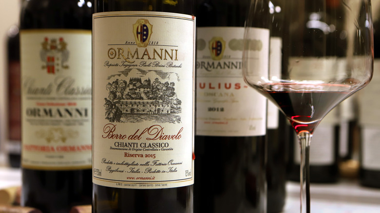 Chianti red wine