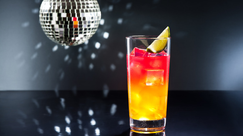 tequila sunrise with disco ball
