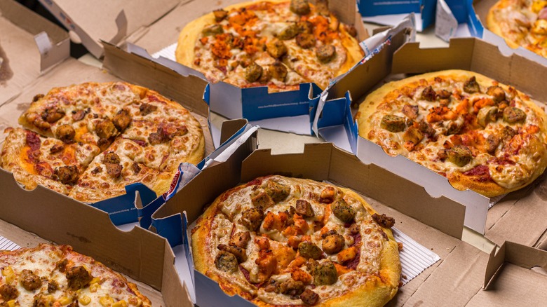 Domino's Pizzas in boxes