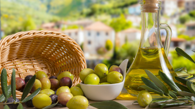 olives and oil