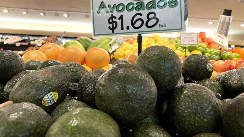 Avocados in a store