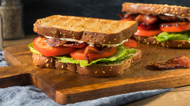 BLT on a board