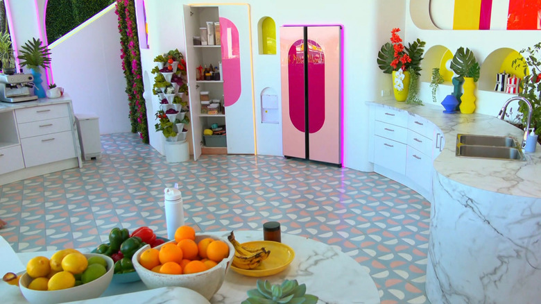 Love Island kitchen during the day