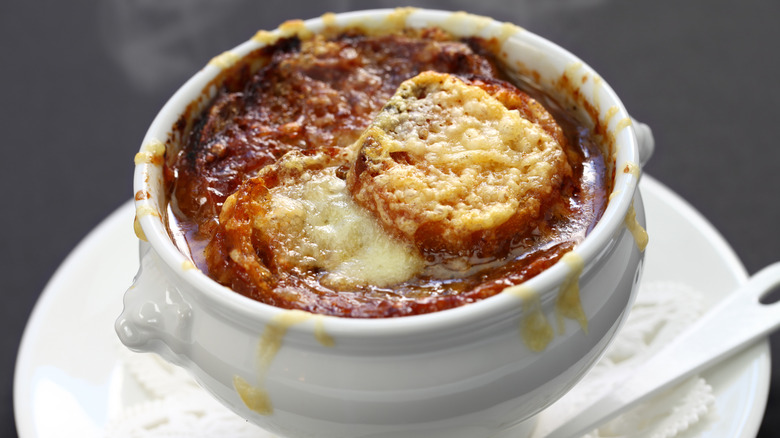 Bowl of French onion soup