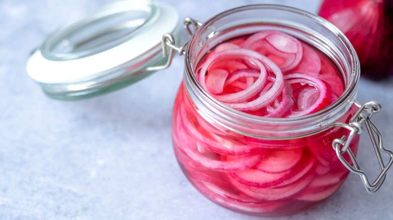 pickled red onion