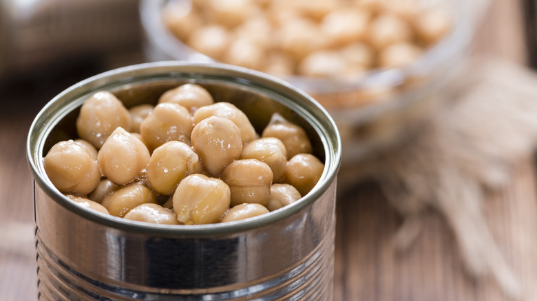 A can of chickpeas