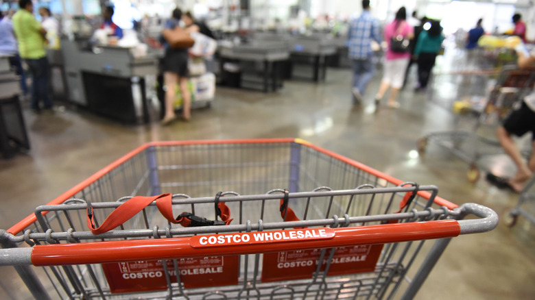 empty costco shopping cart