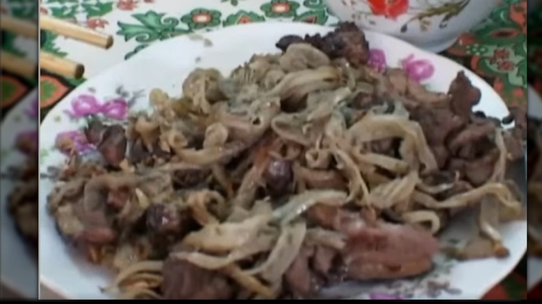 Fried Porcupine on plate