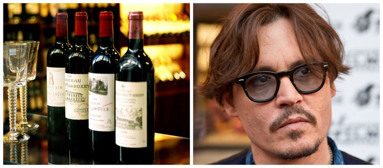 It turns out wine — not rum — is Depp's drink of choice.