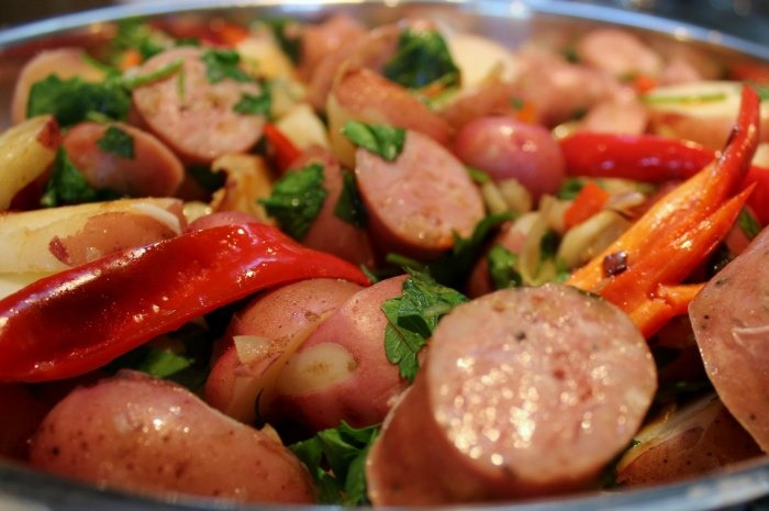 Potato Sausage Stir-Fry