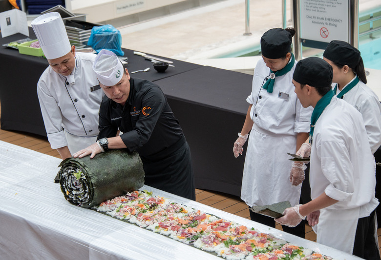 World's Largest Sushi Roll at Sea 