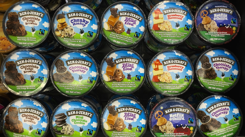 Overview of different Ben & Jerry's flavors