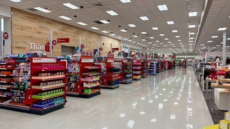 Checkout lanes at a Target