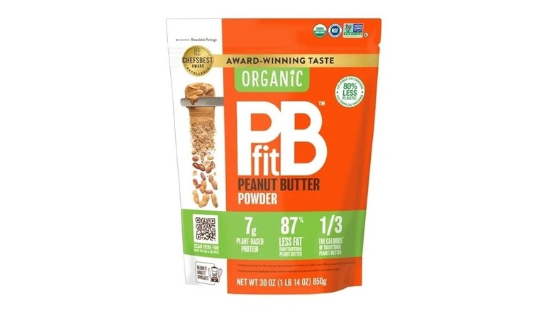 A bag of PB fit organic peanut butter powder
