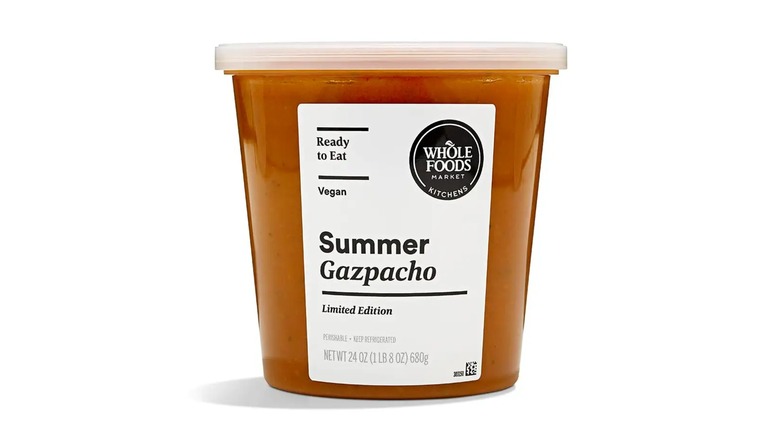 Container of Whole Foods Market Summer Gazpacho