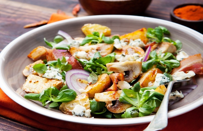 Grilled Potato Salad With Basil and Blue Cheese