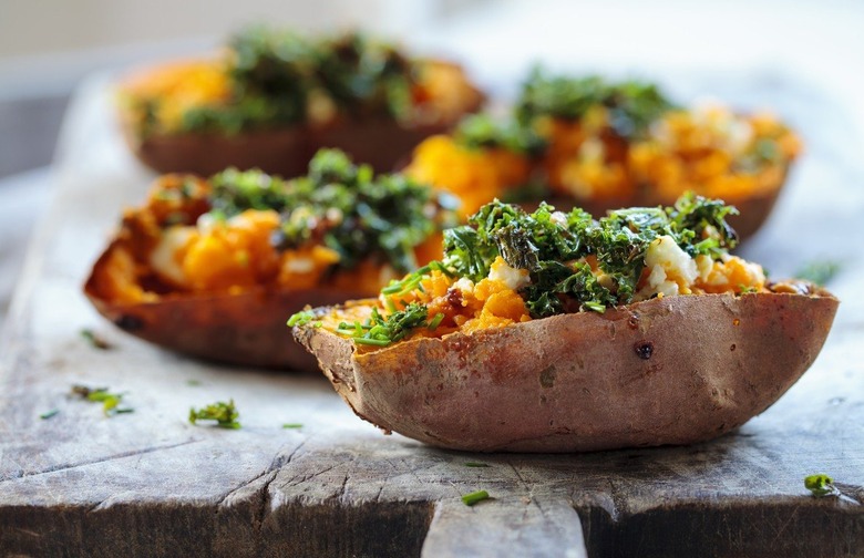 Roasted Vegetable- Stuffed Potato Skins Recipe