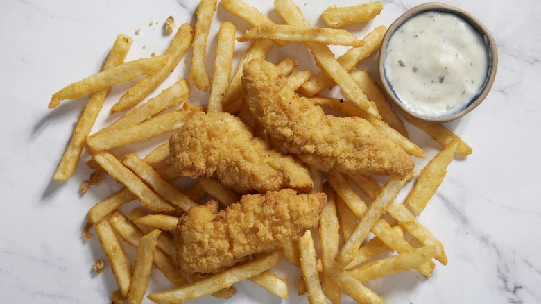 Chicken tenders and fries