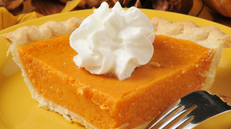slice of sweet potato pie