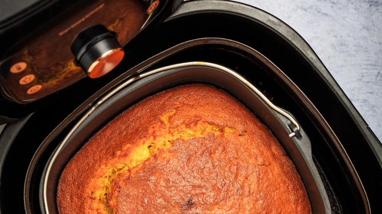 pumpkin cake in an air fryer