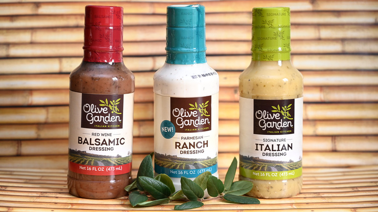 Selection of olive garden dressings