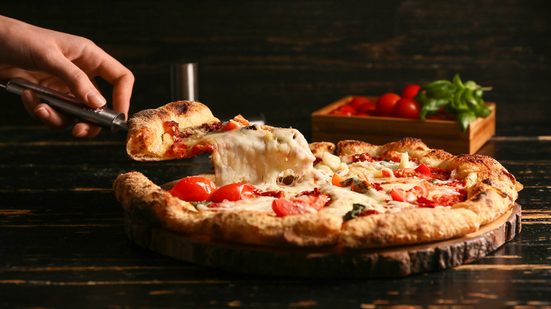 Cheese and tomato pizza