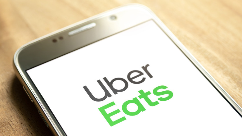 Uber Eats app on phone