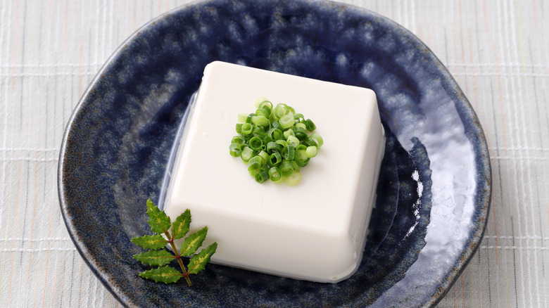 Silken tofu and green onions