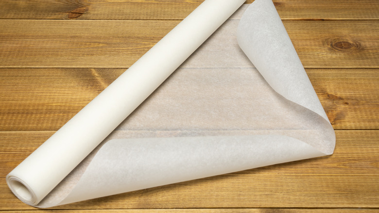 parchment paper unrolled