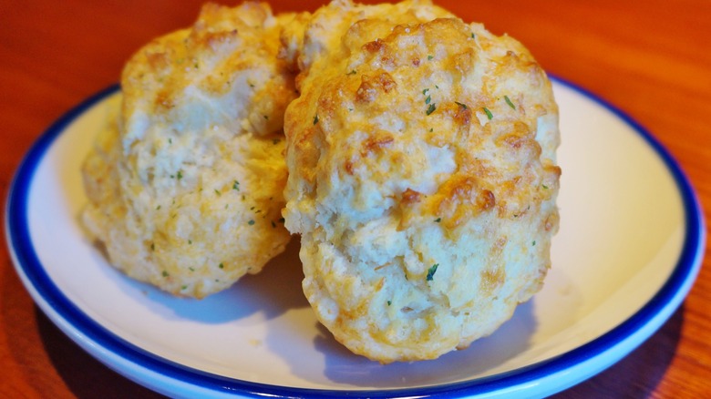 Red Lobster biscuits on table 