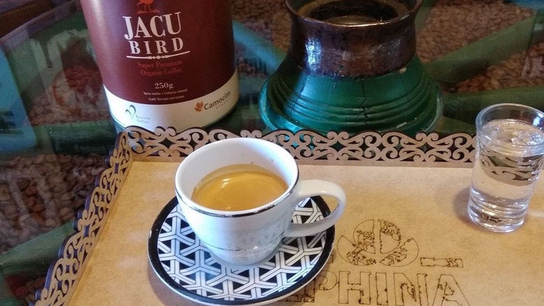 cup of Jacu bird coffee