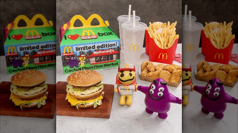 Toys from McDonald's Cactus Plant Flea Market Box