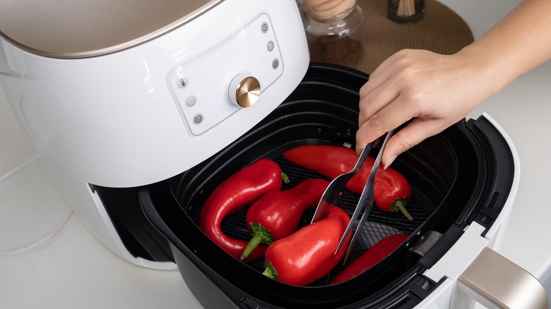 Chiles in an air fryer 