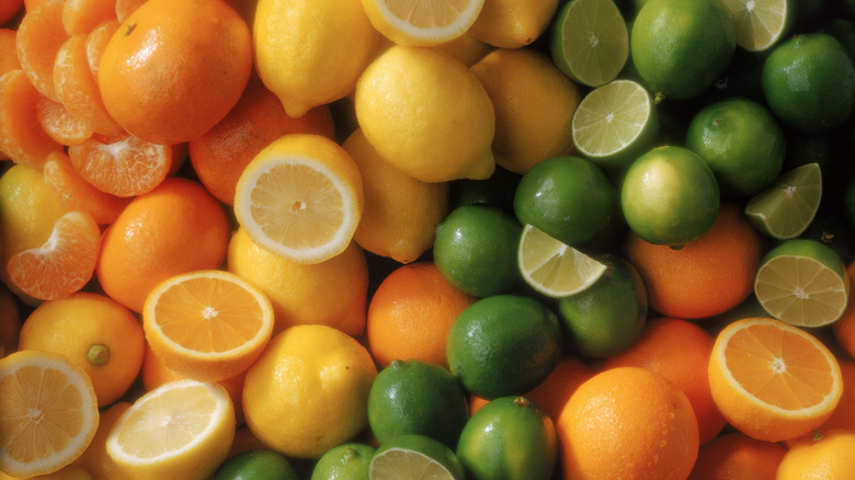 Assortment of citrus fruit