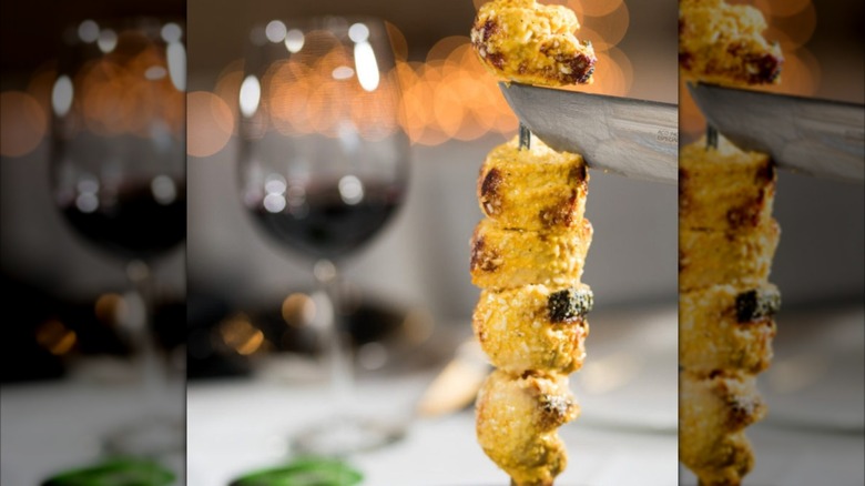 Lombo on a meat skewer