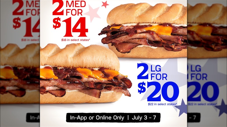 Firehouse Subs beef and cheddar subs