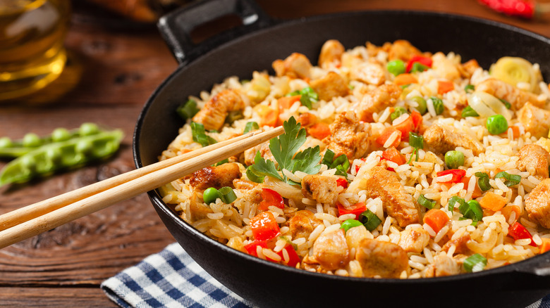 Chopsticks placed correctly