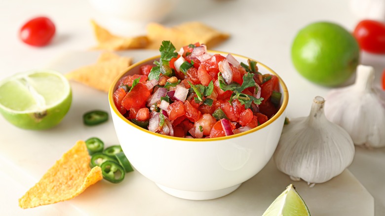 bowl of pico de gallo