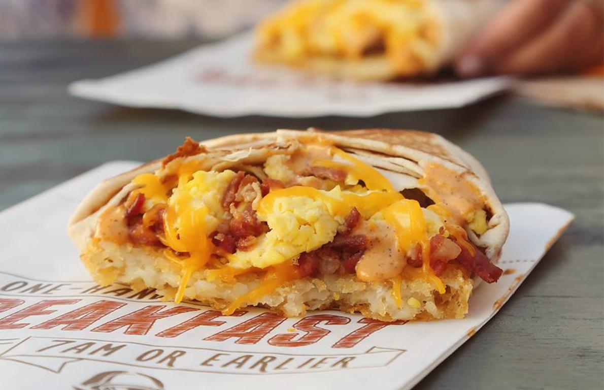 Taco Bell A.M. Grilled Taco from The Healthiest Things to Eat at Taco Bell, Chipotle, and Moe’s