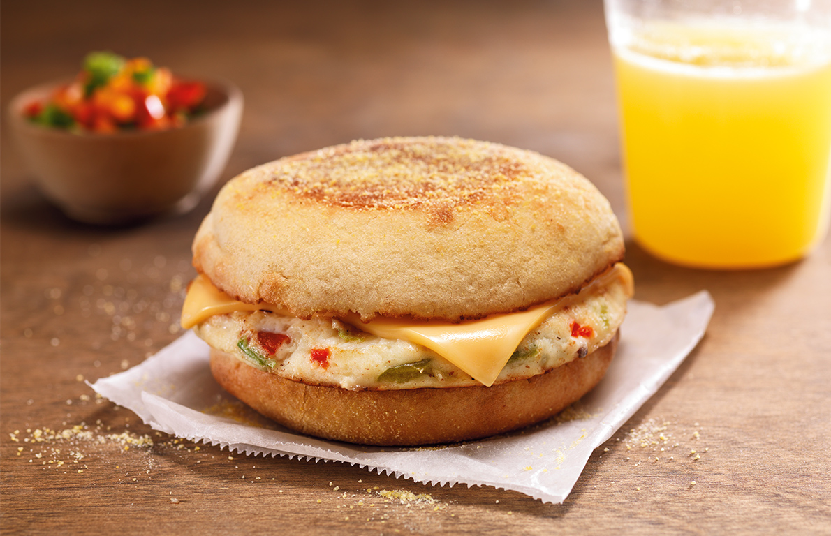 Healthiest Veggie Egg White Sandwich on an English Muffin from The